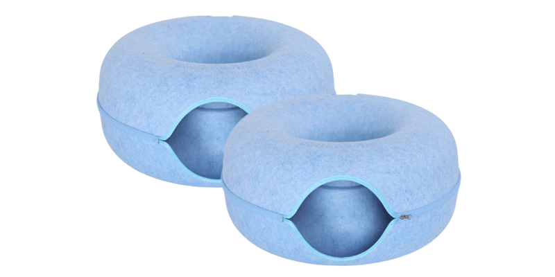 Donut Cat Bed Interactive Tunnel