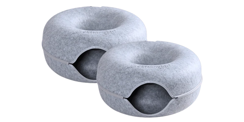 Donut Cat Bed Interactive Tunnel