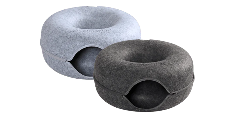 Donut Cat Bed Interactive Tunnel