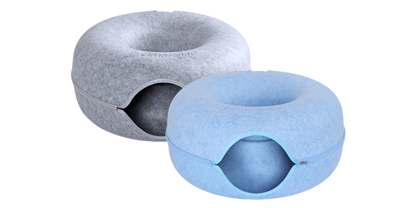 Donut Cat Bed Interactive Tunnel