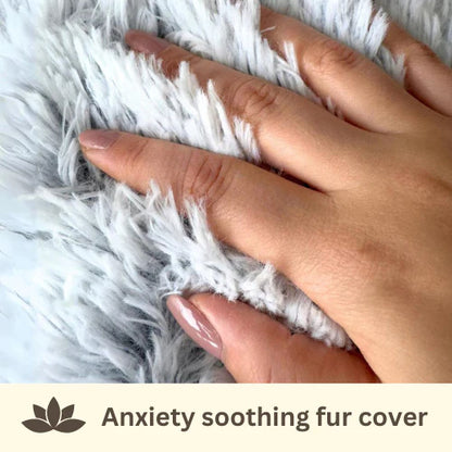 Soft Plush Pet Bed with Cover Round Cat Bed