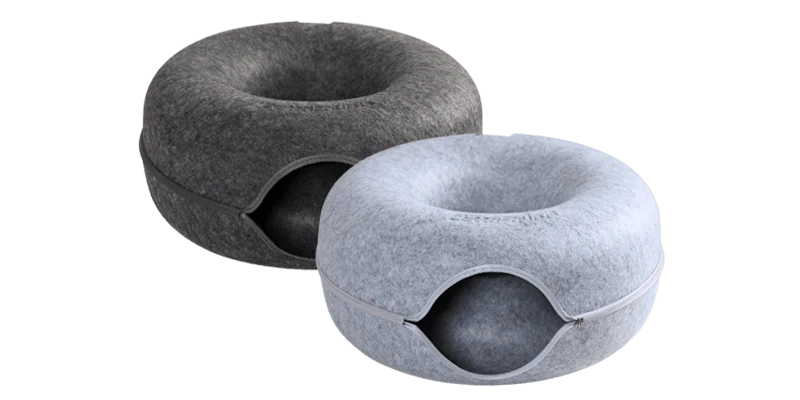 Donut Cat Bed Interactive Tunnel