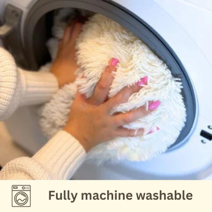 Soft Plush Pet Bed with Cover Round Cat Bed