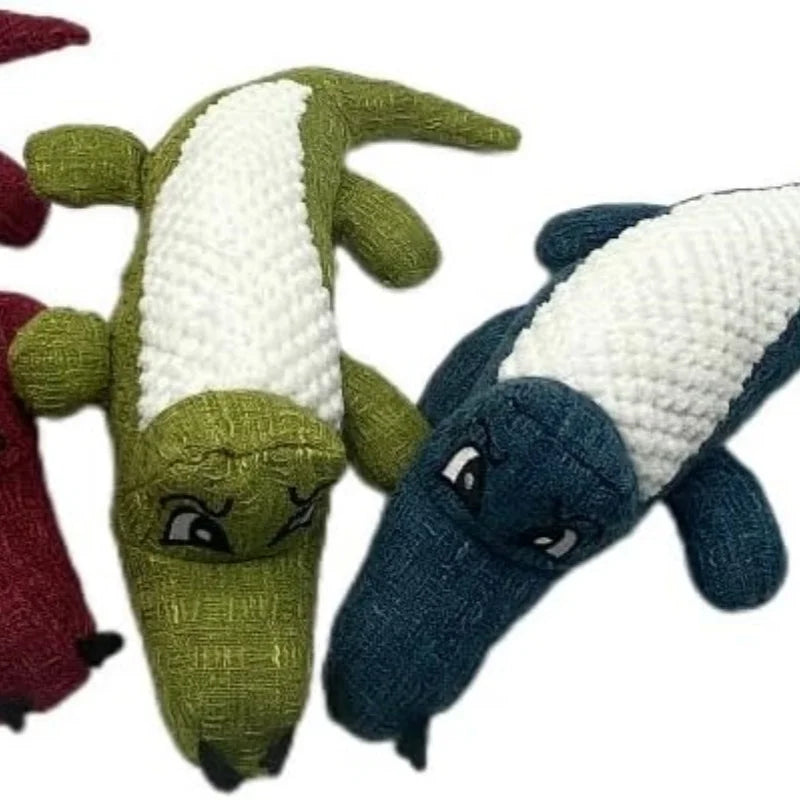 Unrippable Squeaky Crocodile Plush for Heavy Chewers 🐾