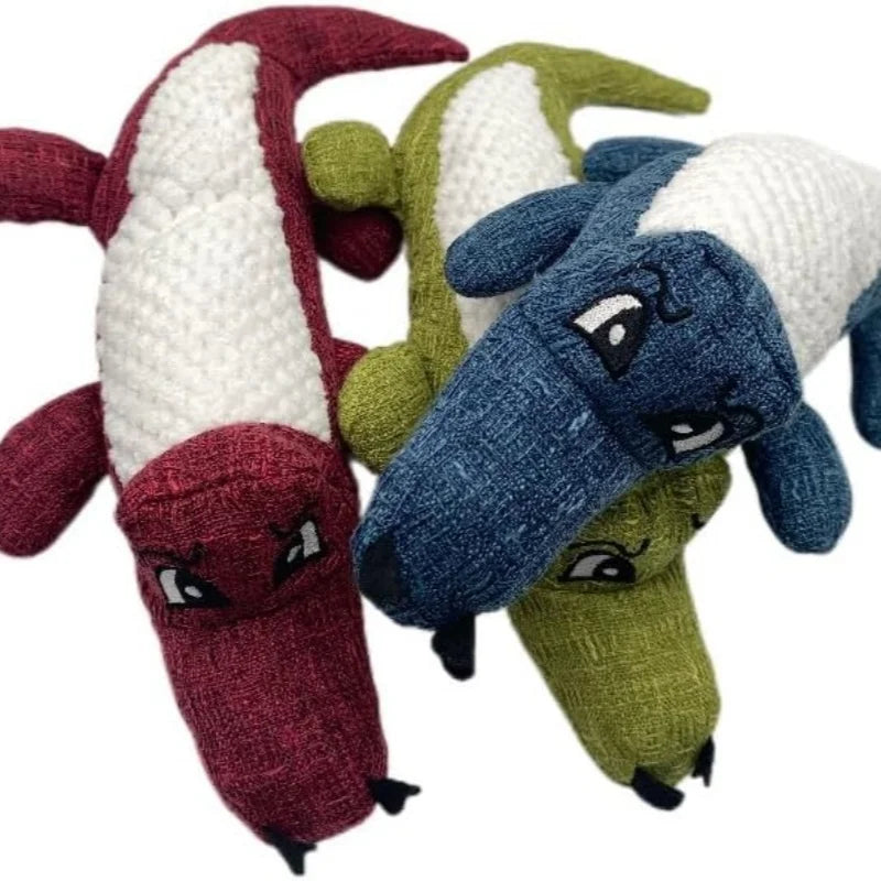 Unrippable Squeaky Crocodile Plush for Heavy Chewers 🐾